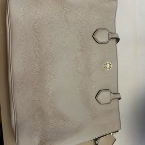 Tory Burch Taupe Leather Tote